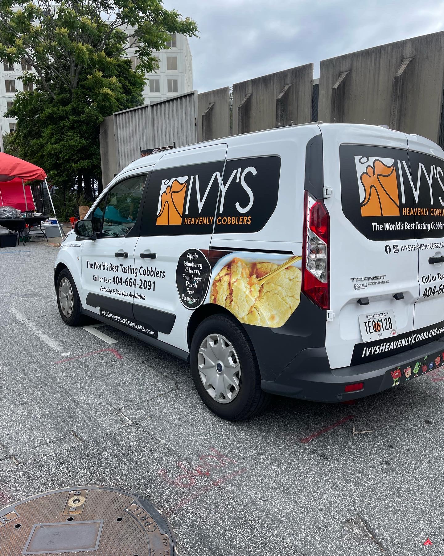 The Ivy's Heavenly Cobblers branded delivery van
